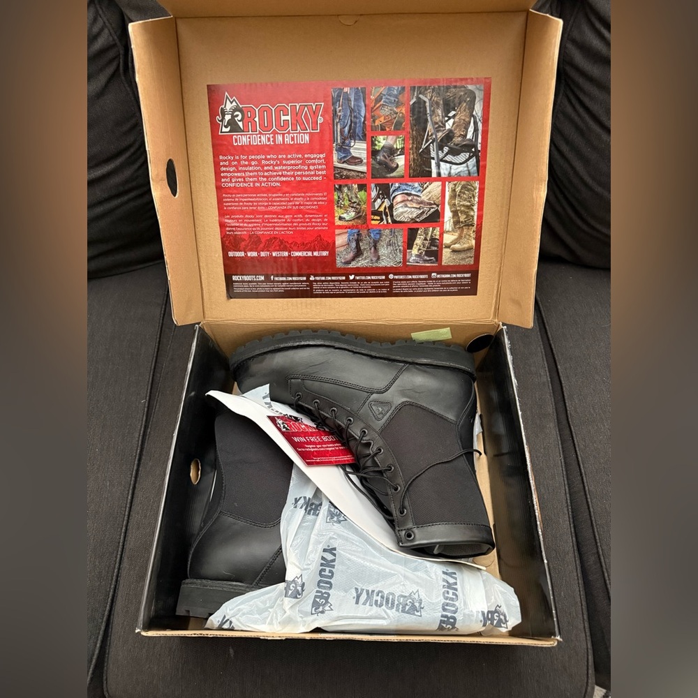 Rocky Men's Black Combat/EMS Boots